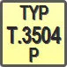 Piktogram - Typ: T.3504-P
